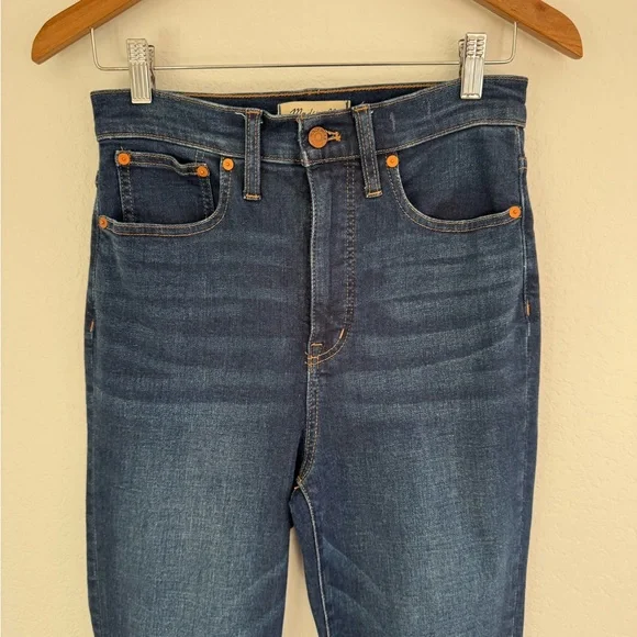 27 Tall Madewell Skinny Flare Dark Blue Flare Jeans